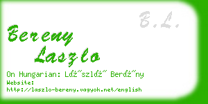 bereny laszlo business card